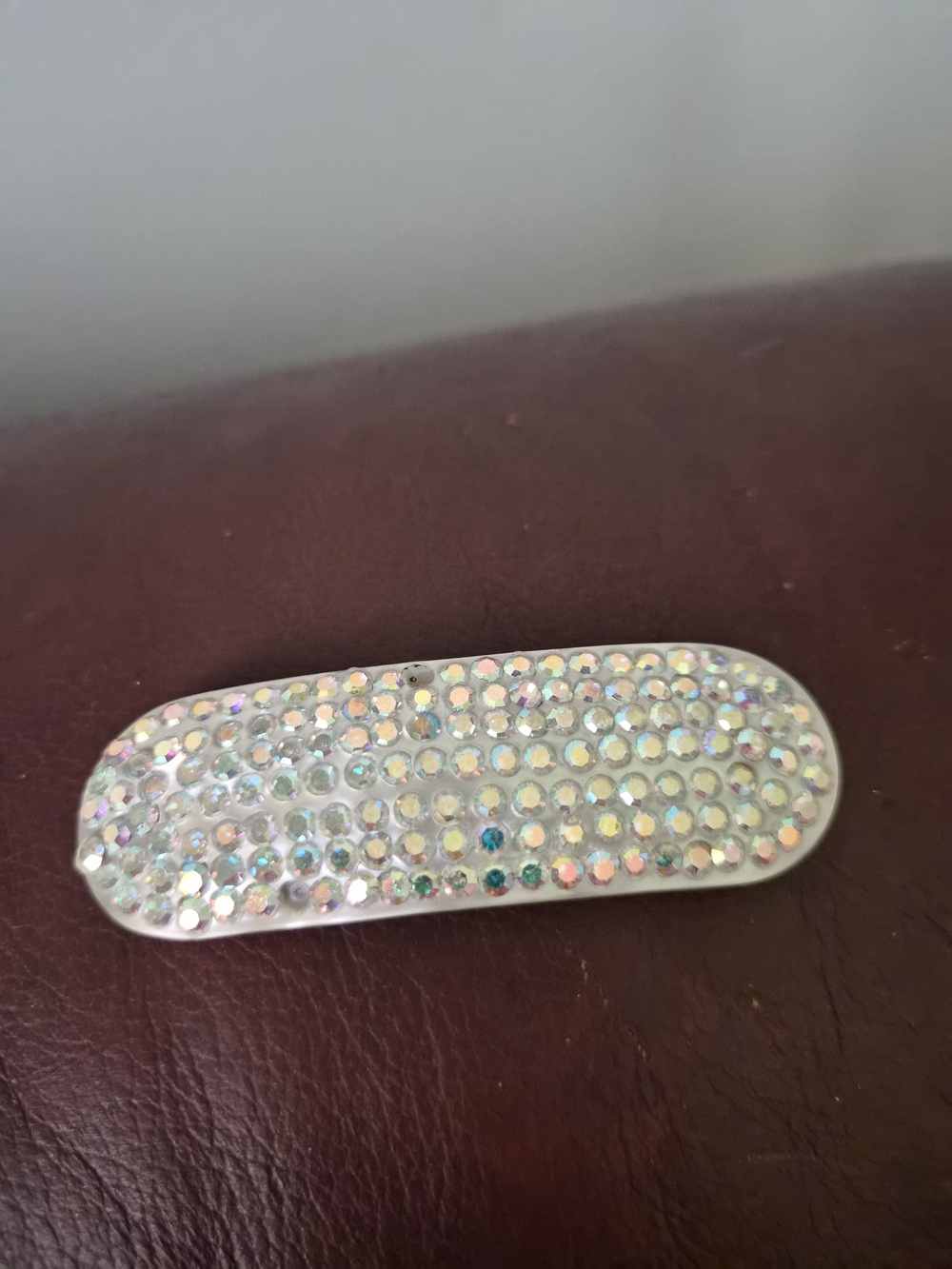 Vintage Charles Wahba Hand Made France Rhinestone Crystal Barrette Hair Clip